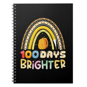 Carnet 100 jours plus lumineux 100e jour d'école enseigna