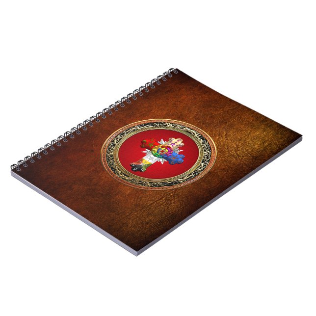 Carnet [100] Rosy Cross (Croix Rose) sur Red & Gold (Côté gauche)