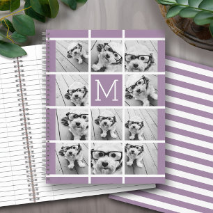 Carnet 11 Collage photo Monogramme PEUT MODIFIER violet