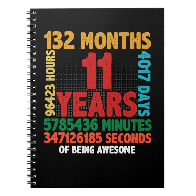 Carnet 11 Year of Being Awesome 11e Birthday (Devant)