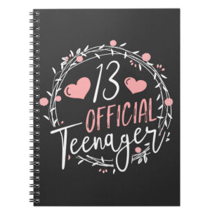 Carnet 13e anniversaire Adolescent officiel 13 ans Fille