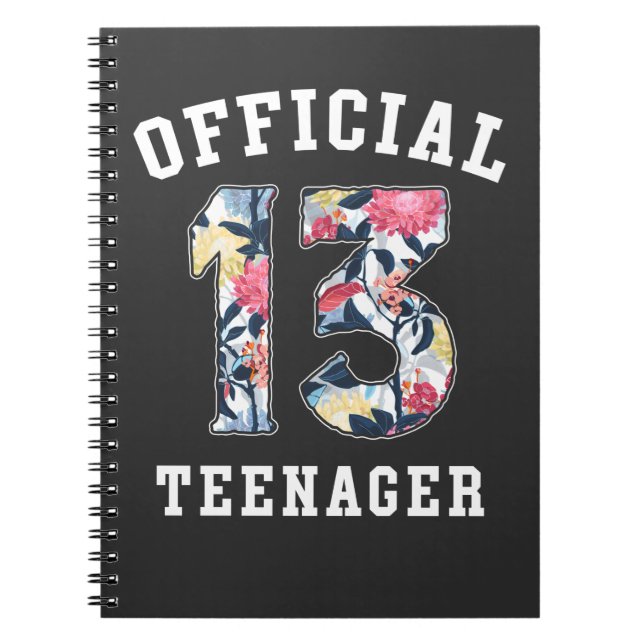 Carnet 13e anniversaire Belle Fleur Officielle Adolescent (Devant)