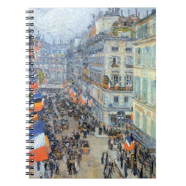 Carnet 14 juillet, rue Daunou par Childe Hassam (Devant)