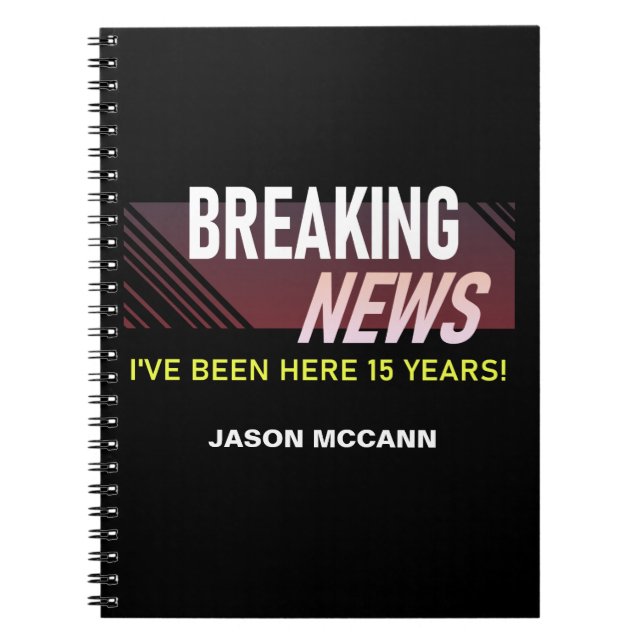 Carnet 15 ans Anniversaire du travail 15e emploi (Devant)