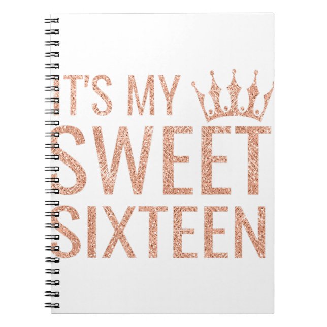 Carnet 16e anniversaire Cadeau Ado Sweet sixteen 16 C'est (Devant)