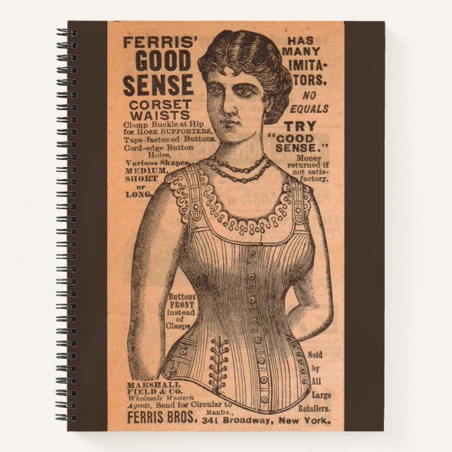 Carnet 1880s Ferris Common Sense Corsets et (Devant)