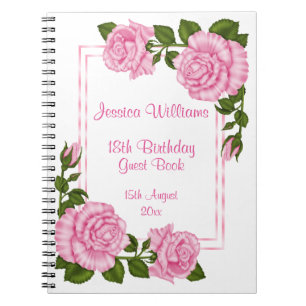 Carnet 18ème anniversaire de bouquets faisants le coin