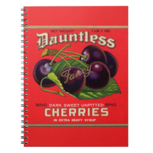 Carnet 1930s Cerises innombrables dans le sirop lourd peu