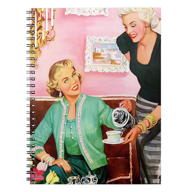 Carnet 1950's Afternoon Tea Mid Century Modern Art Medium (Devant)