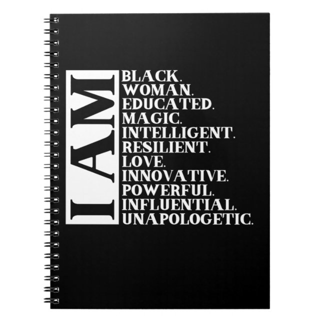 Carnet 1 Black Woman Saying I (Devant)