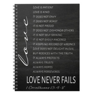 Carnet 1 Corinthiens 13 L'amour est la Bible Verse