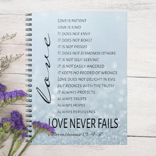 Carnet 1 Corinthiens 13 L'amour est la Bible Verse