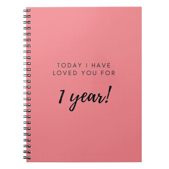 Carnet 1er Anniversaire Cadeau pour copine Petite amie No (Devant)