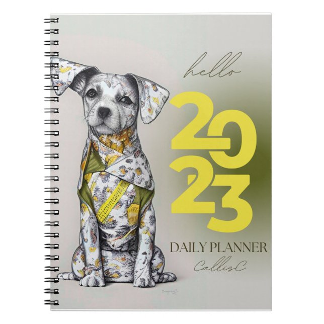 Carnet 2023 Planner - Happy dog de CallisC (Devant)