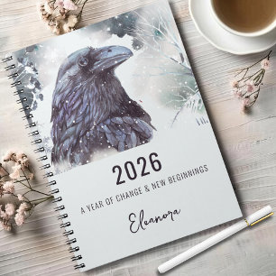 Carnet 2026 Année du Changement Symbolisme du Corbeau