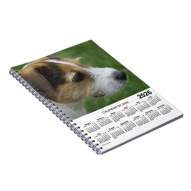Carnet 2026 Parson Russell Terrier Calendrier par Janz (Côté Droit)