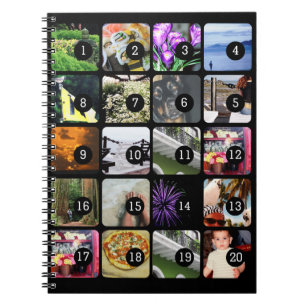 Carnet 20 images font votre couverture de photo de style