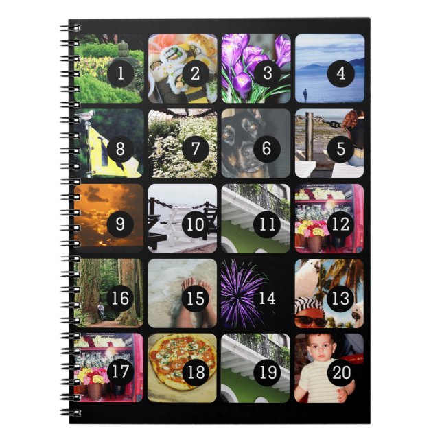 Carnet 20 images font votre couverture de photo de style (Devant)