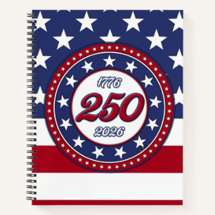 Carnet 250e anniversaire de l'Amérique avec le drapeau am