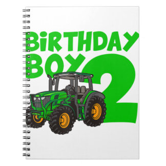 Carnet 2e anniversaire Boy Tractor Ferme 2 an Anniversair
