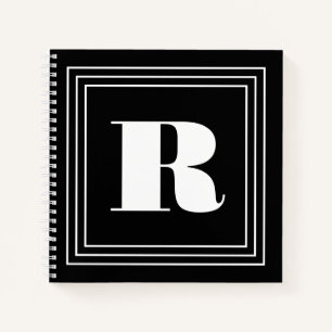 Carnet 3 monogramme de cadre Noir et blanc