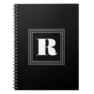 Carnet 3 monogramme de cadre Noir et blanc