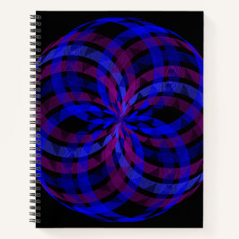 Carnet 3D Center Flower Petal Geometric Spiral Notebook