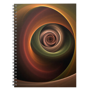 Carnet 3D Spirale Abstraite couleurs chaudes Art fractal