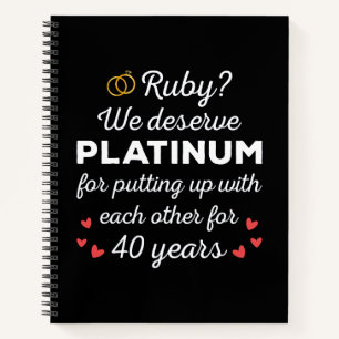 Carnet 40ème anniversaire du Mariage I - Ruby Funny Coupl