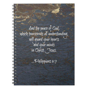 Carnet 4:7 de Phillippians de vers de bible
