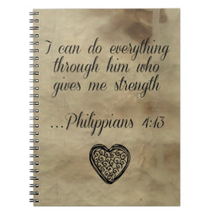 Carnet 4h13 de Philippiens de vers de bible