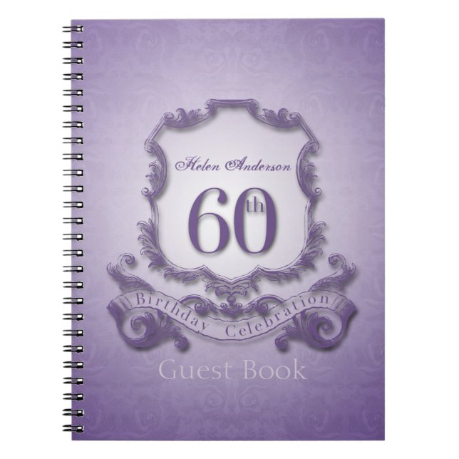 Carnet 60e anniversaire Célébration personnalisée encadré (Devant)