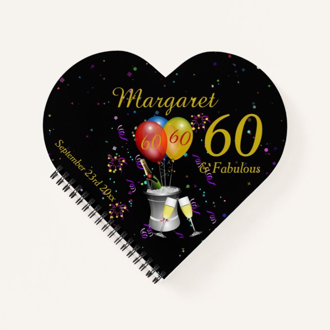 Carnet 60e fête d'anniversaire Fête de Noir Invité (Devant)