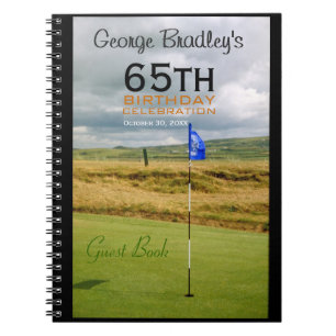 Carnet 65e anniversaire Celebration Golf Custom Guest Boo
