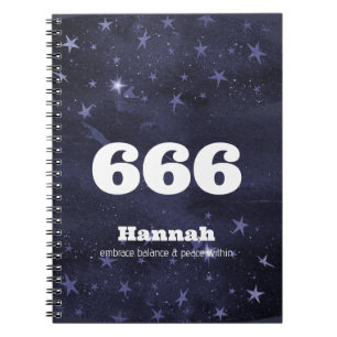 Carnet 666 Nombre d'anges Étoiles auto-alignement supérie