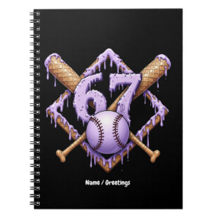 Carnet 67 Ice Cream Drip Baseball Mème Drôle Retro Sport