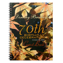 Carnet 70e anniversaire Célébration Automne Custom Guest