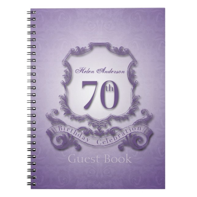 Carnet 70e anniversaire Célébration personnalisée encadré (Devant)