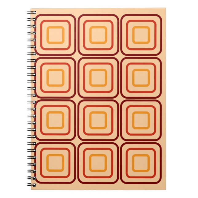 Carnet 70s pattern square (Devant)