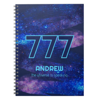 Carnet 777 Manifestation de l'ange en bleu foncé