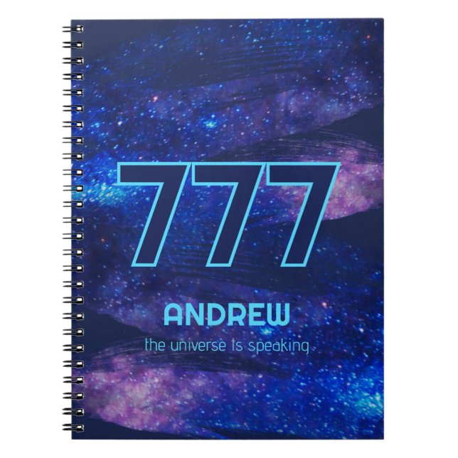 Carnet 777 Manifestation de l'ange en bleu foncé (Devant)