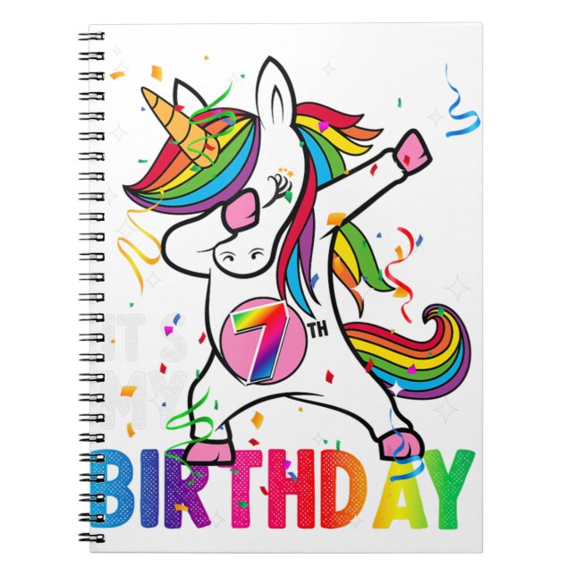 Carnet 7 Ans Fille Enfant 7e Anniversaire Cadeau Dabbing  (Devant)