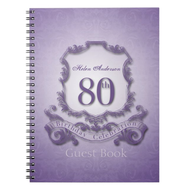 Carnet 80e anniversaire Célébration personnalisée encadré (Devant)