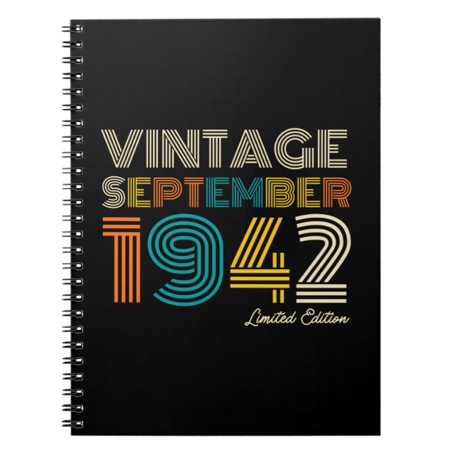 Carnet 80e anniversaire Vintage septembre 1942 Limited Ed (Devant)