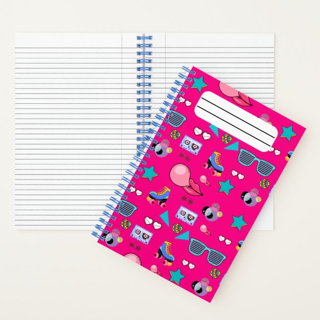 Carnet 80s Costume Vibrant pink Retro culture pop (À l'intérieur)