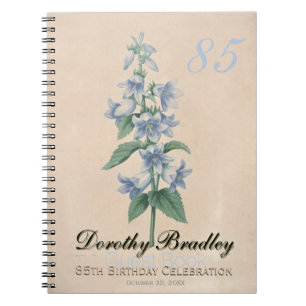 Carnet 85th Birthday Party Vintage Custom Guest Book