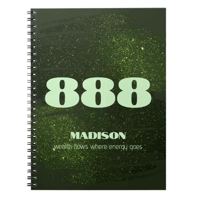 Carnet 888 Numéro de Parties scintillant verte Manifestat (Devant)