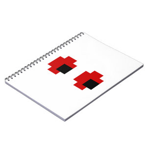 Carnet 8 bits Éffrayants yeux rouges