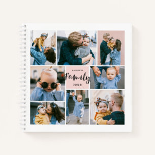Carnet 8 Photo Collage Famille Moderne Personnalisée   B