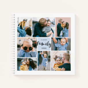 Carnet 8 Photo Collage Famille Moderne Personnalisée   Bl